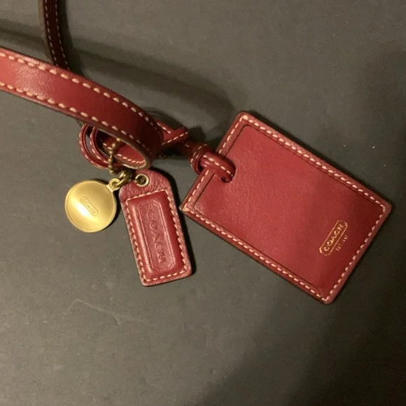 Authentic COACH Signature Tote Bag. Brown/Burgundy. Leather Trim. - Picture 6 of 7